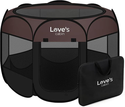 Love's cabin Pet Puppy Dog Playpen, Small Dog Tent Crates Cage Indoor/Outdoor by Lovescabin