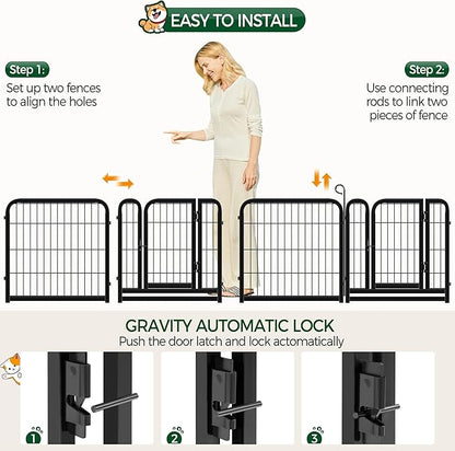 Yaheetech Dog Playpen Outdoor, 24 inch 24 Panels Dog Pen Indoor Heavy Duty - Image 6