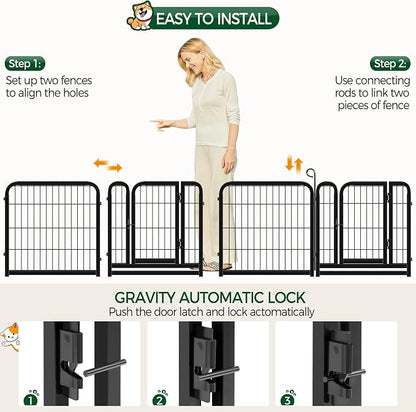 Yaheetech Dog Playpen Outdoor, 24 inch 6 Panels Dog Pen Indoor Heavy Duty Puppy - Image 7