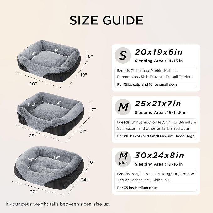 Bedsure Washable Dog Bed Small Medium Size Dog - Image 7