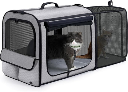 Pecute Dog Car Carrier Stable and Light Weight, Expandable Extra Space Dog by pecute