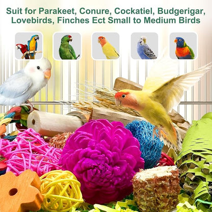 Natural Bird Toy Foraging Parrot Shredding Toys Box Conure Chewing Toys - Image 6