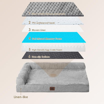 EHEYCIGA Memory Foam Dog Bed Large Size Dogs, Orthopedic Dog Bed Large - Image 5