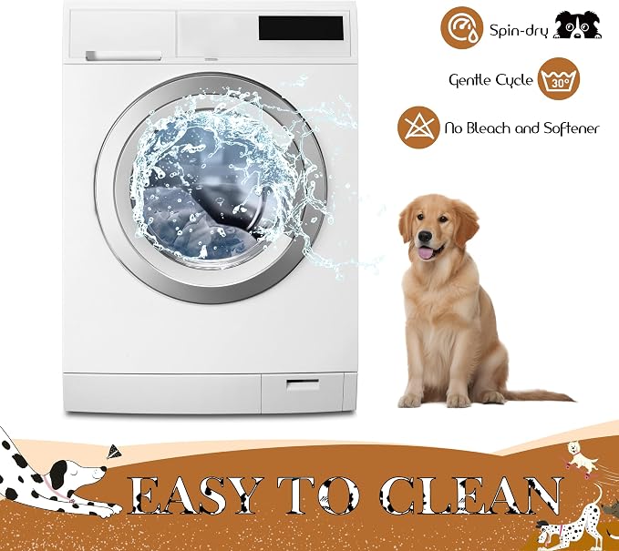 Flannel Waterproof Dog Bed Covers Replacement Washable, Elastic Edged Dog Bed - Image 6