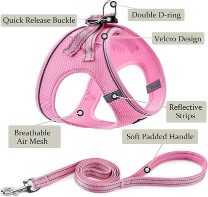 Dog Harness with Leash Set, No Pull Adjustable Reflective Step-in Puppy Pet - Image 2