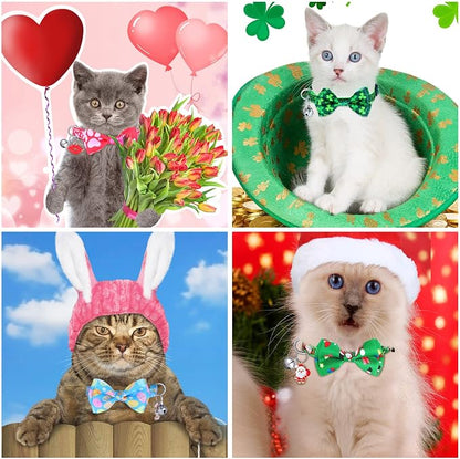 Kacctyen 18 Pcs St. Patrick's Day Cat Collars Bulk Holiday Cat Collars - Image 3