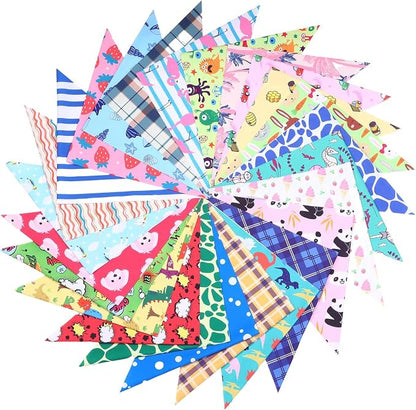 Wesiti 100 Pcs Dog Bandanas Bulk Winter Pet Bandanas Colorful Triangle Scarf - Image 7
