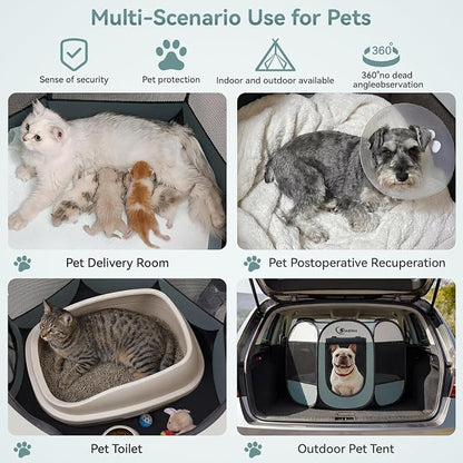 Dog Playpen, Puppy Pet Playpen, Medium Dogs Tent Crates Cage Indoor/Outdoor - Image 3