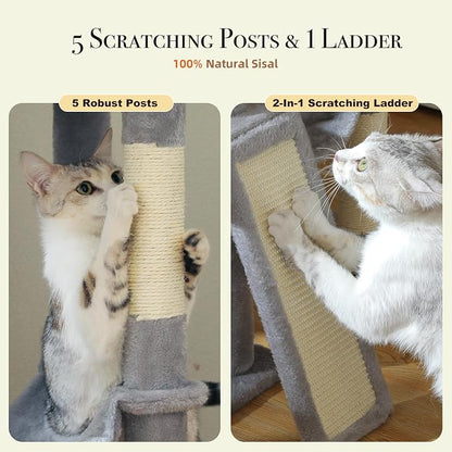 PAWZ Road Tall Cat Tree, Floor to Ceiling Cat Tower - Image 8