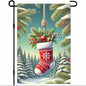 Christmas Garden Flag Christmas Stocking Garden Flag Snowflake Holiday Gardens by BlissYard