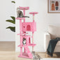 70 Inch Pink Cat Tree, Tall Cat Tower by GINMAON