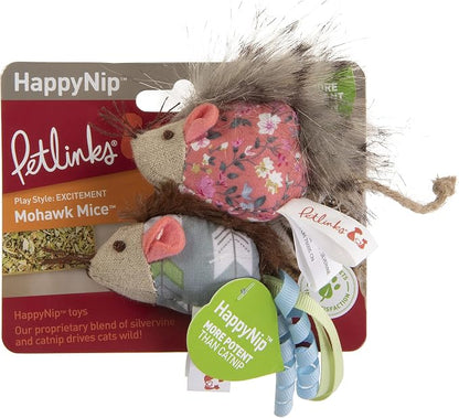 Petlinks HappyNip Mohawk Mice Cat Toys, Contains Silvervine & Catnip - Image 5