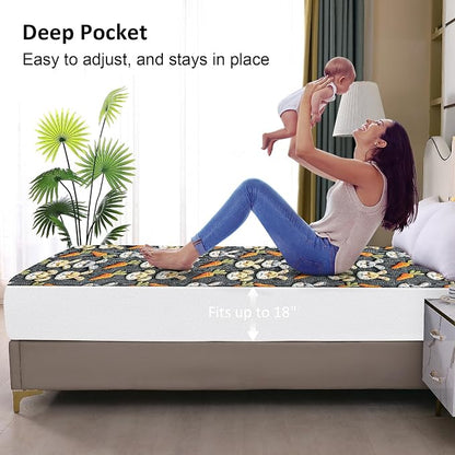 Waterproof Mattress Protector Queen, Fitted Sheet Style Breathable Mattress - Image 4
