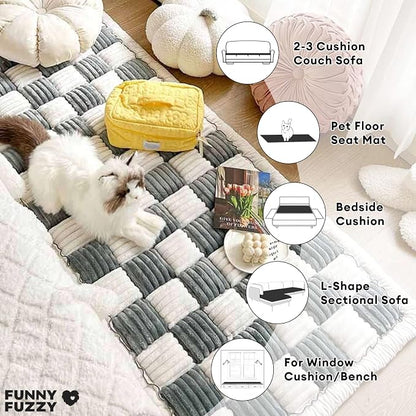 FUNNY FUZZY Pet Couch Covers for Sofa, Couch Covers for Dogs Washable Dog Couch - Image 4