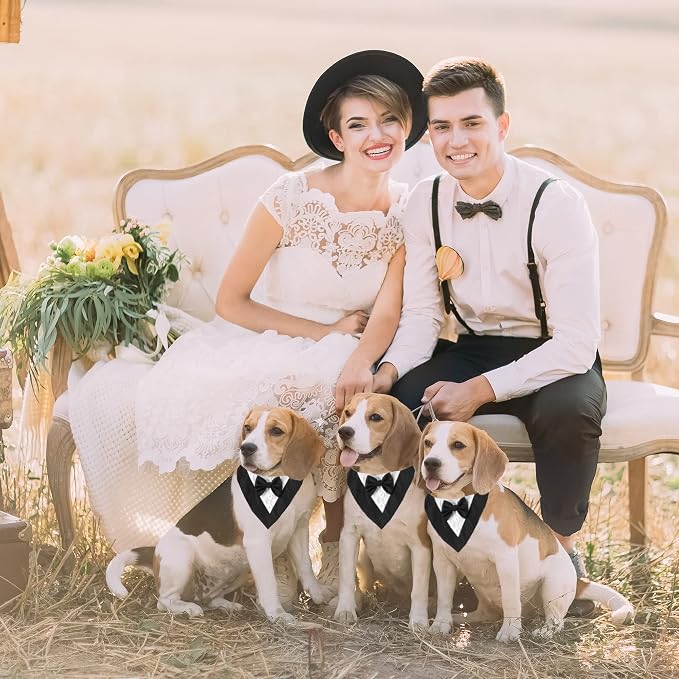 ADOGGYGO Formal Dog Tuxedo, Wedding Dog Bandana Collar - Image 3