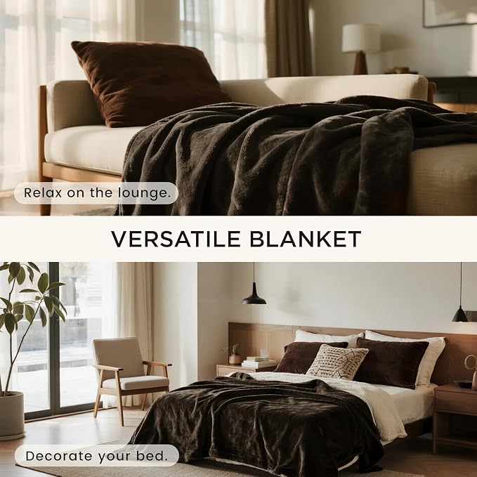 gogobunny Waterproof Bed Blanket, Reversible Sherpa Fleece Throw Blanket - Image 3