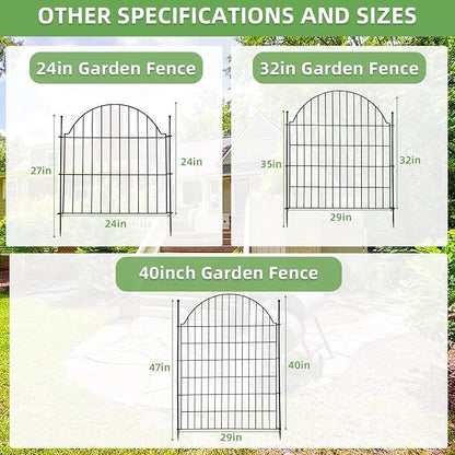 10 Panels No Dig Decorative Garden Fence - Image 8