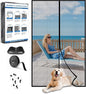 Upgraded PET Mesh Magnetic Screen Door Stronger Than Fiberglass and Polyester by Longeas