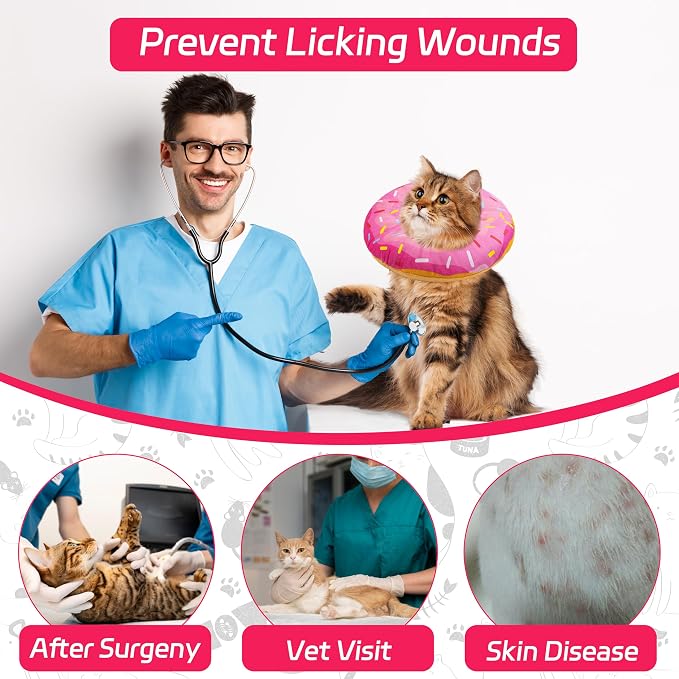 Cat Cone Collar Soft, Adjustable Cat Recovery Collars Spay Cones to Stop Licking - Image 6