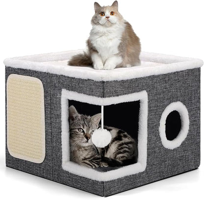 Shikha Cat Beds for Indoor Cats, Large Cat Cave by Shikha