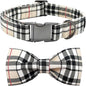 Dog Collar, Bow Dog Collar Plaid Pet Collar Dog Cute Pet Bow Soft Girl or Boy by BoboRainbow