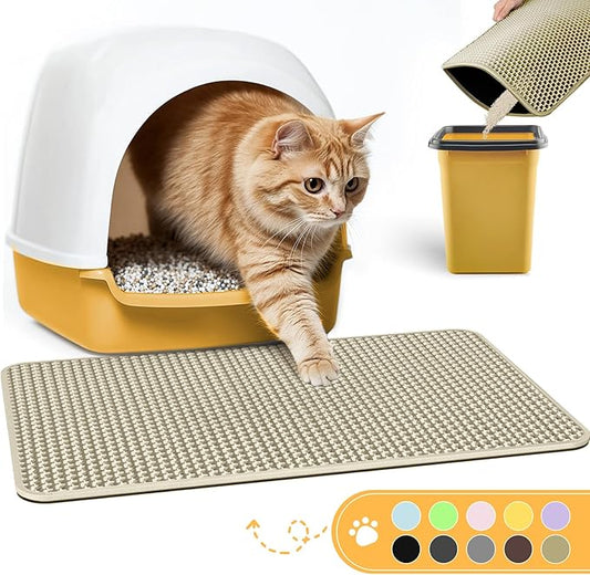 Cat Litter Mat - 23.2'' x 29.1'' Large Litter Trapping Mat, Waterproof by Powools