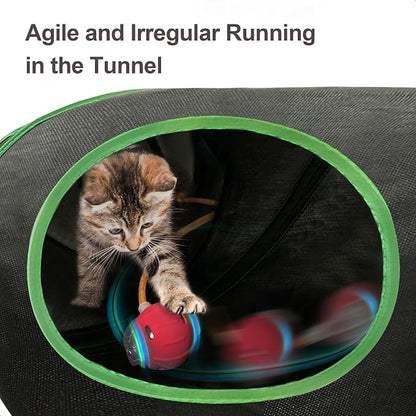 Interactive Cat Toys Ball Fast Rolling in Cat Tunnel – Motion-Activated Ball in - Image 3