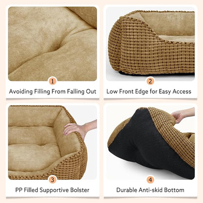 MIXJOY Dog Beds for Medium Dogs Washable, Rectangle Pet Bed Medium Size Dog - Image 4