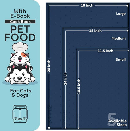 Dog Food Mat - Raised Edges Dogs Mat - Image 2