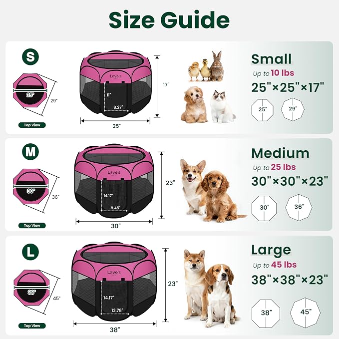 Love's cabin Pet Puppy Dog Playpen, Small Dog Tent Crates Cage Indoor/Outdoor - Image 2