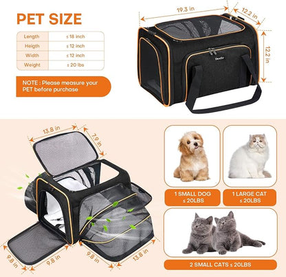 Premium Pet Carrier – Dog & Cat Travel Bag, Airline Approved, Soft-Sided Design - Image 7