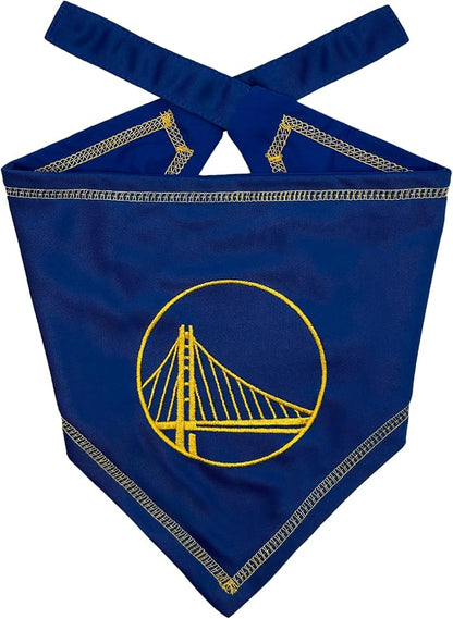 Pets First NBA Golden State Warriors TIE Bandana, Size Small/Medium. Dog by PETSFIRST