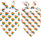Rainbow Dog Bandanas Love is Love Pride Triangle Bibs Dog Paw Pet Scarf by Unknown