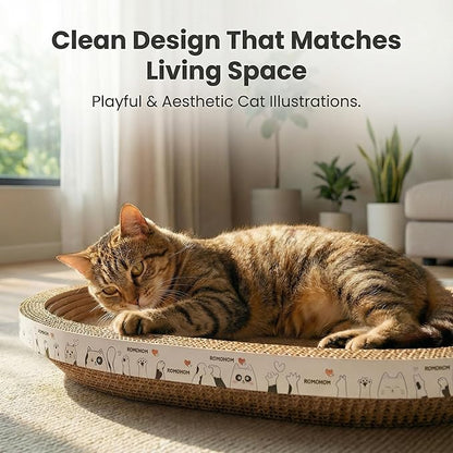3Pack Extra Large Versatile Cardboard cat Scratcher & Lounger bed, High-Density - Image 6
