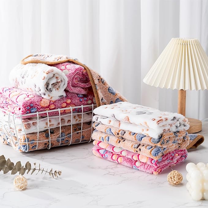 1 Pack 3 Blankets Super Soft Fluffy Premium Fleece Pet Blanket Flannel Paw - Image 6