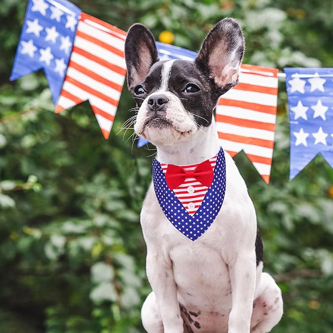 ADOGGYGO American Flag Dog Tuxedo Bandana - Image 3