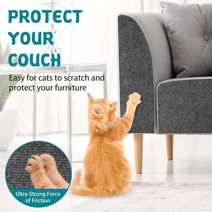 Climbing Cat Scratcher Mat Trimmable Cat Scratching Post Carpet 157.4’’x15.8’’ - Image 4