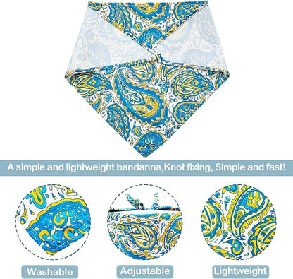 30 Pcs Paisley Bandanas for Dog Polyester Print One Side Bandana Bulk for Small - Image 3