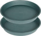2 Pack of 14 inch Plant Saucer, 1.7" Depth Tray, Large Deep Garden Plastic by Bleuhome