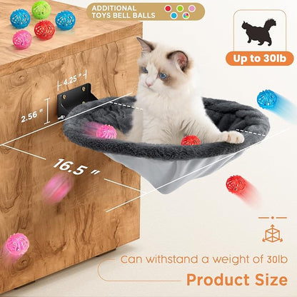 Cat Hammock Wall Mounted, Foldable & Stable Cat Beds- Breathable Cats Wall - Image 4