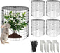 5 Packs Garden Plant Protectors from Animals, Metal Plant Cage Chicken Wire by Unknown