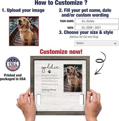 Customized Dog Collar Frame Memorial Pet Loss Sign - Image 2