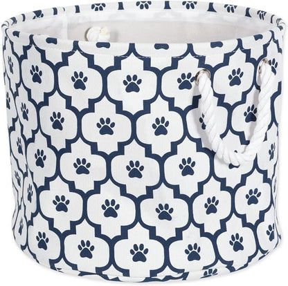 Bone Dry Pet Storage Collection Lattice Paw Print, Small Round by BoneDry