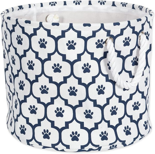 Bone Dry Pet Storage Collection Lattice Paw Print, Small Round by BoneDry