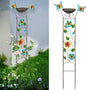 SUNNYPARK Bird Bath with Trellis Outdoor, Antique Garden Iron Plant Trellis by SUNNYPARK