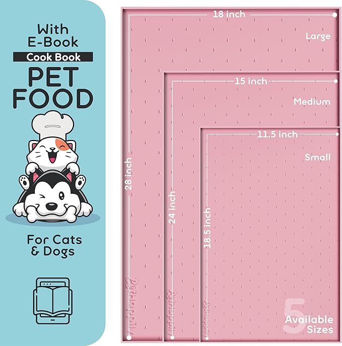 Dog Food Mat - 24x15 Raised Edges Dogs Mat - Image 2