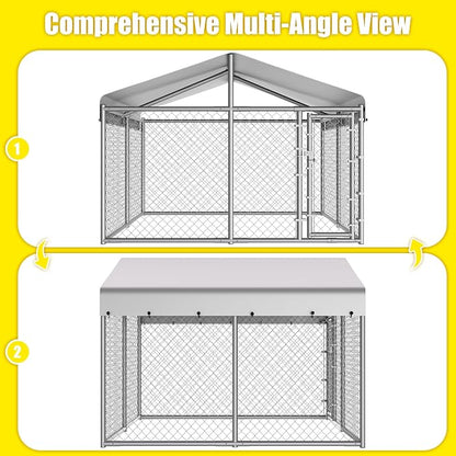 10 x 10 x 6 ft Outside Dog Kennel Outdoor Large - Image 8