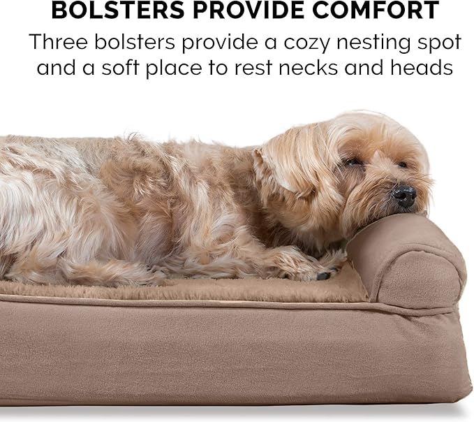 Furhaven Orthopedic Dog Bed for Large/Medium Dogs w/ Removable Bolsters & - Image 11