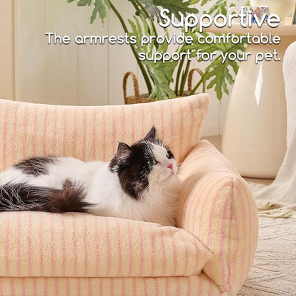 Hollypet Cat Bed Fluffy Plush Mutifuctional Double-Layer Soft Pet Couch - Image 4