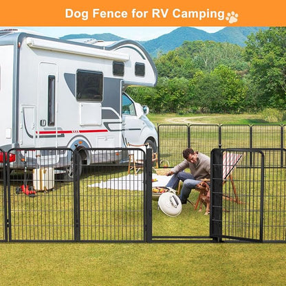 Dog Fence Outdoor Pens Outside, Portable Dog Play Pen 40" H 18 Panels Pet - Image 5